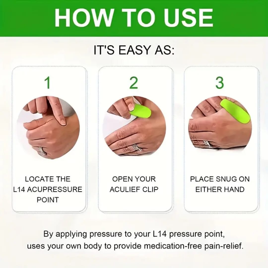 Sugar Control LI4 Acupressure Point Clip