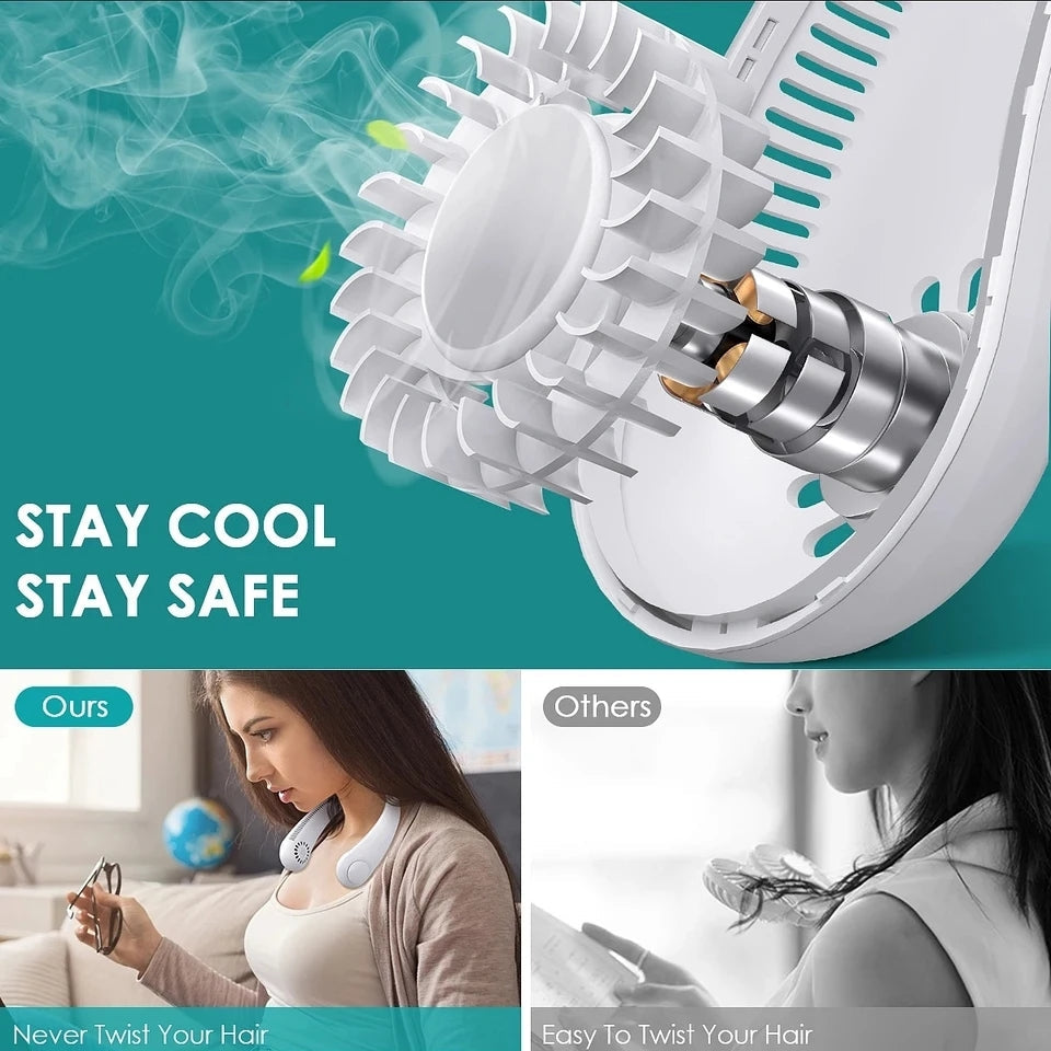 Portable Rechargeable Blade-less Neck Fan
