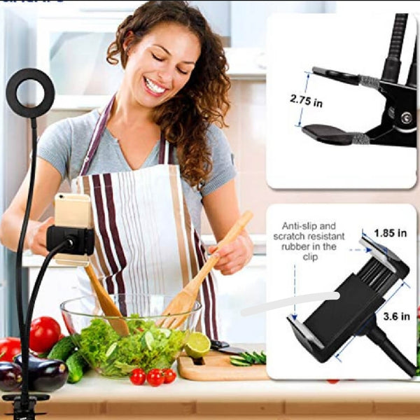 Ringligh with phone holder